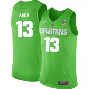 Men Michigan State Spartans NCAA #13 Maurice Ager Green Authentic Nike Stitched College Basketball Jersey JO32K64XV